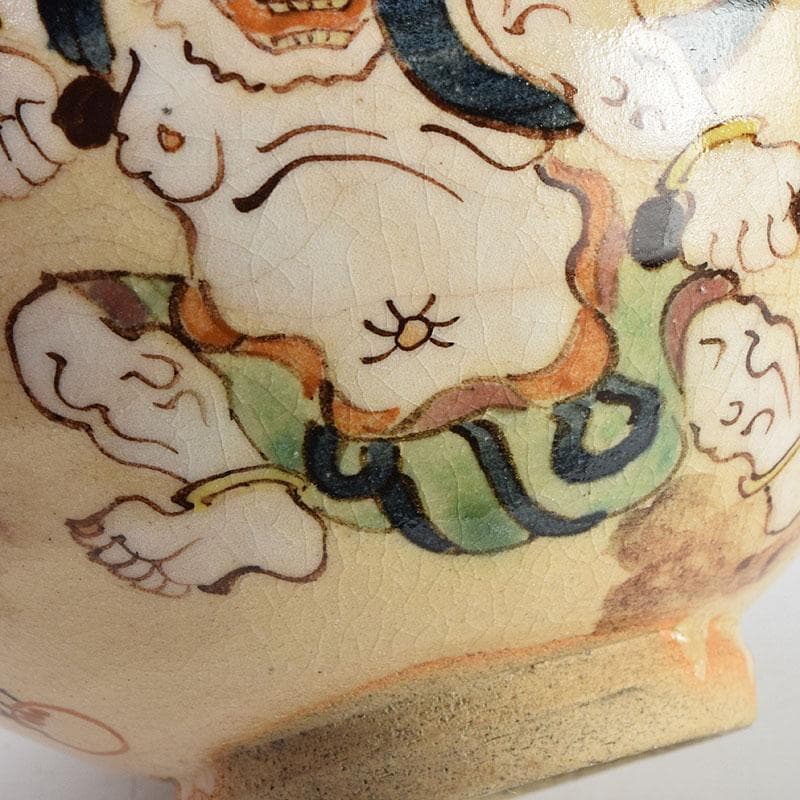 Mikan　尾形乾山紫翆深省風神雷神茶碗壱双方谷浩明極め箱　MR9472H