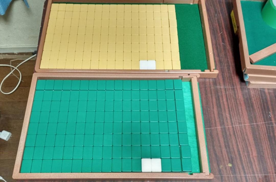 マツオカ　センチュリー　黄・緑色　モア牌　272牌セット　中古全自動麻雀牌