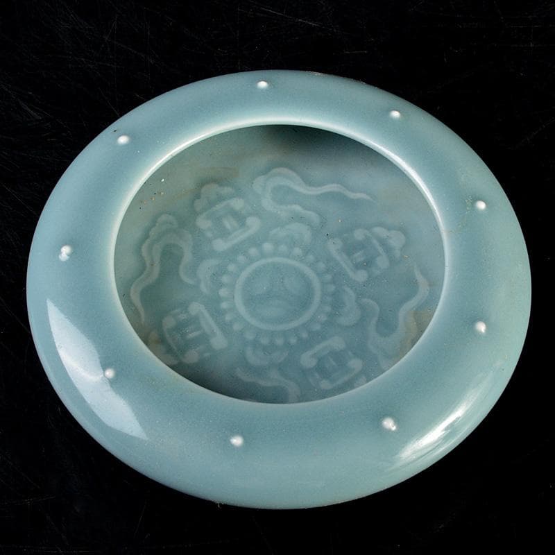 中国　大清乾隆年製　青磁　水孟　C　7294E