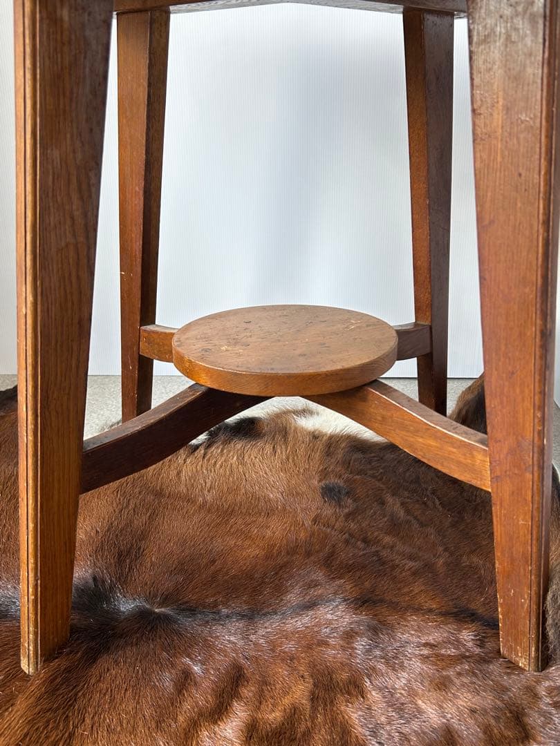 アンティーク　木製コーヒーテーブル　円形　古道具　ヴィンテージ　ラウンドテーブル