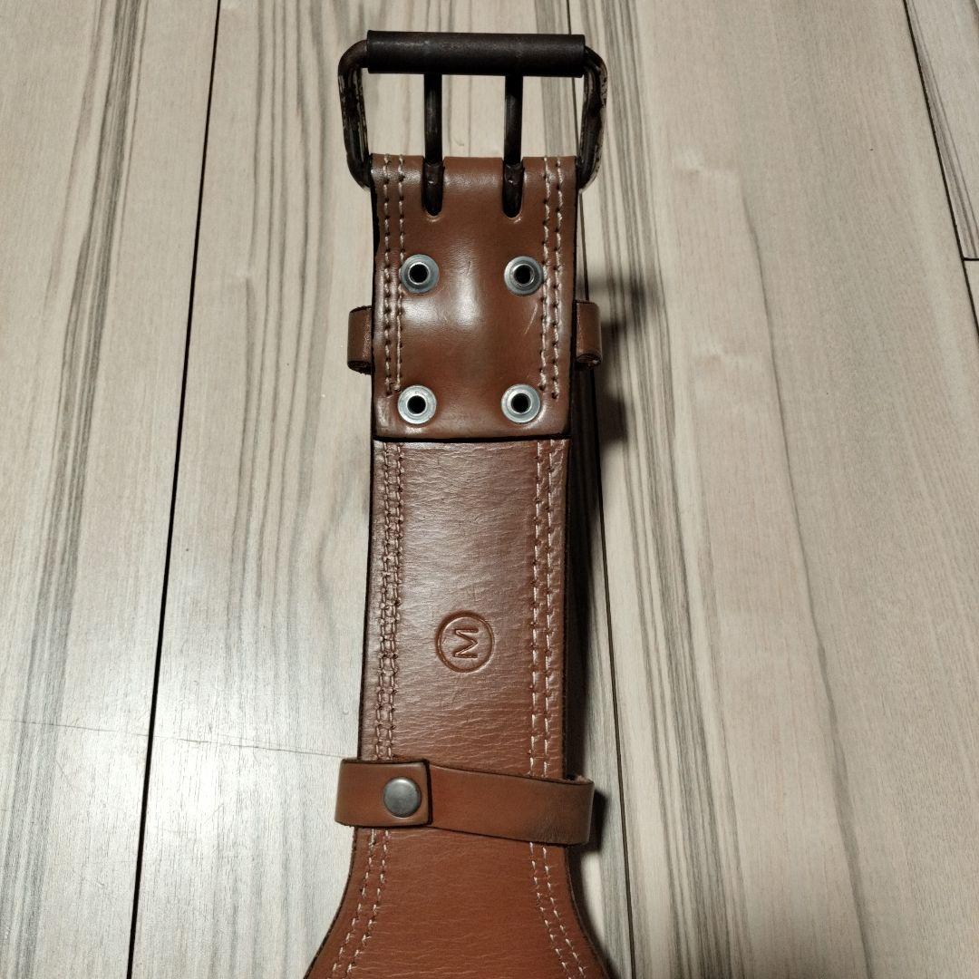 ゴールドジム　パワーベルト ブラウン　本革