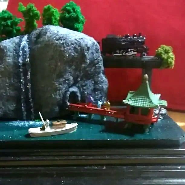 プロフ必読願います❗風景ジオラマ(浮見堂から見る情景)