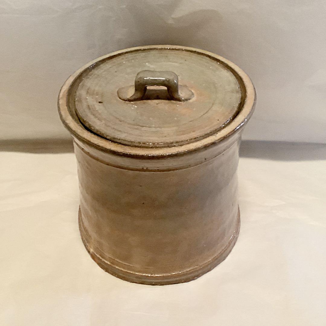 【茶道具】坂田泥華作　萩寸胴水指