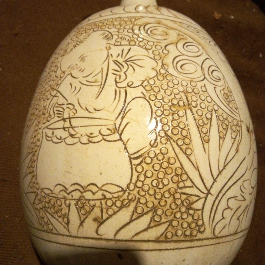 中国陶磁器　宋磁州窯　細頸壺