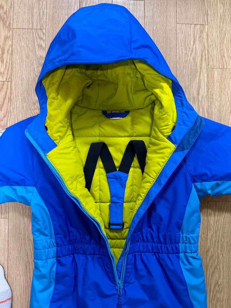 【未使用】mont-bell スキーウェア キッズ つなぎ 100cm 青