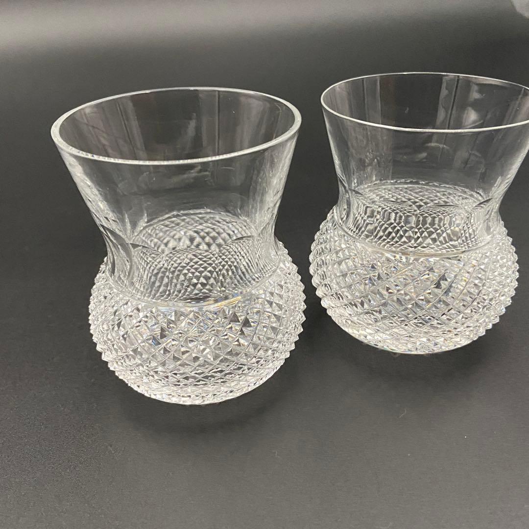 エジンバラ クリスタル アザミグラス 2客 ショットグラス ウィスキー 日本酒