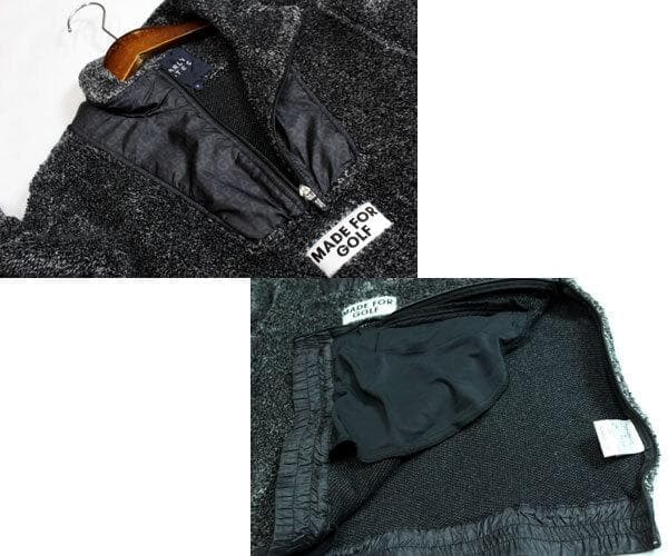 パーリーゲイツ ハーフジップ アクリルフリース ゴルフジャケット ビッグロゴ