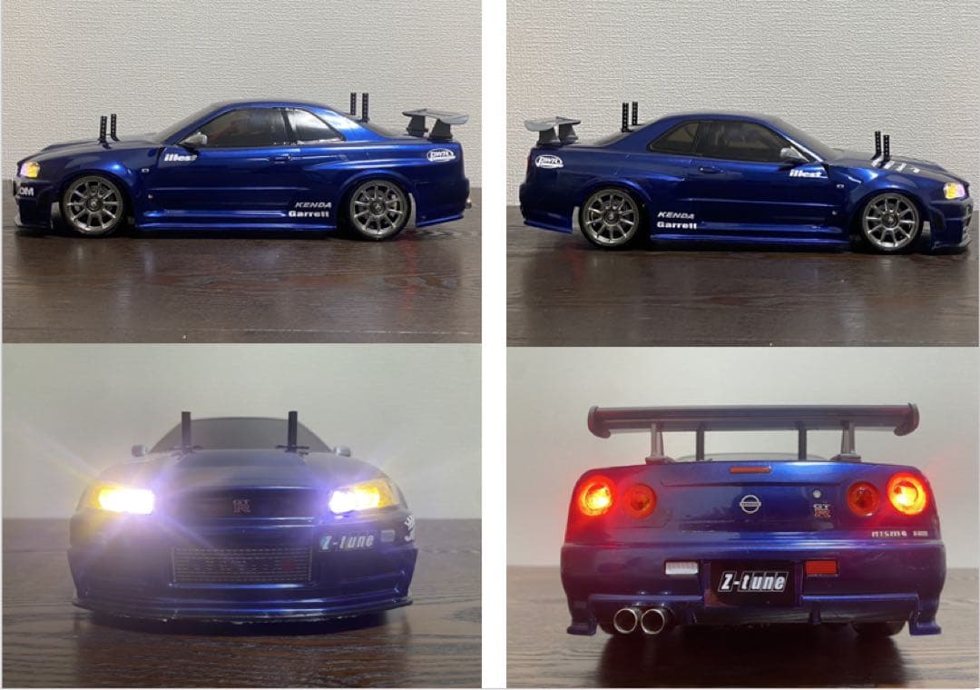 P*フ様 初心者(入門) タミヤ　ラジコン　tt02 シャーシ　R34 ボディ