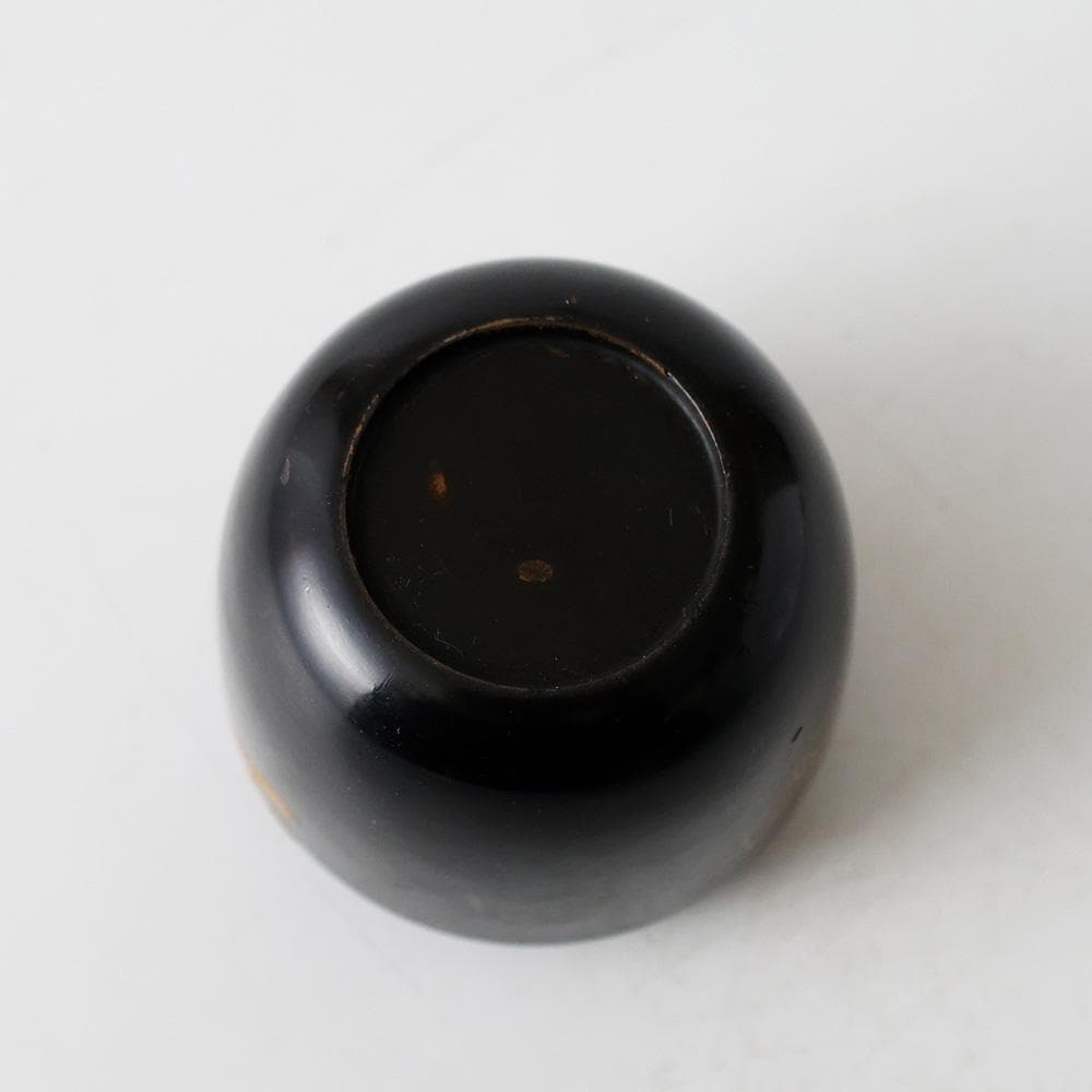 時代 輪島塗 木製 黒塗 棗 蜻蛉 蝶金蒔絵 勝虫 茶道具 漆器 漆芸