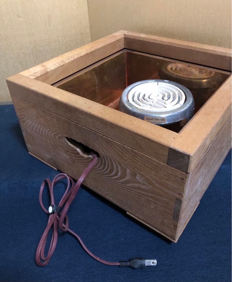 割引中❗️《レ》茶道具 桑色 磨入子 置炉 コード穴付 電熱器付 元箱　1f