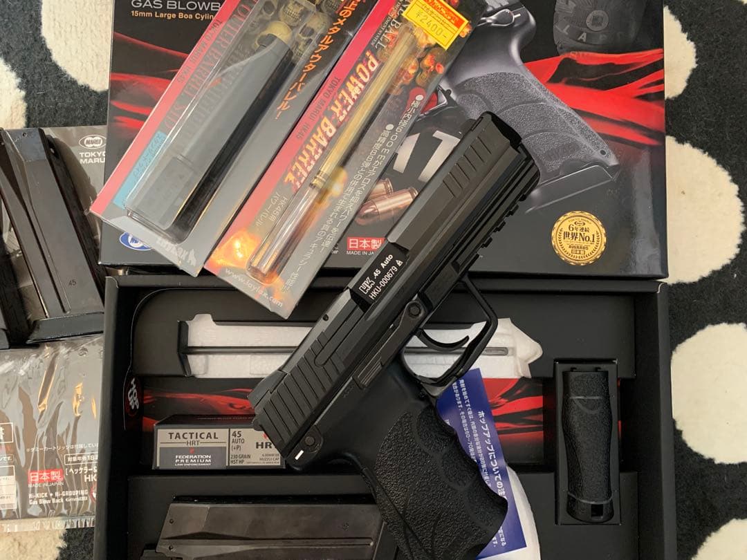 【美品お得】東京マルイ　HK45　カスタム品　予備マガジン３本　サバゲー未使用
