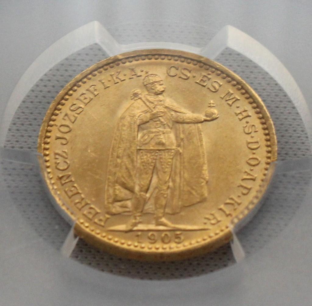 1905年 ハンガリー フランツ・ヨーゼフ 20コロナ金貨 PCGS MS62＋
