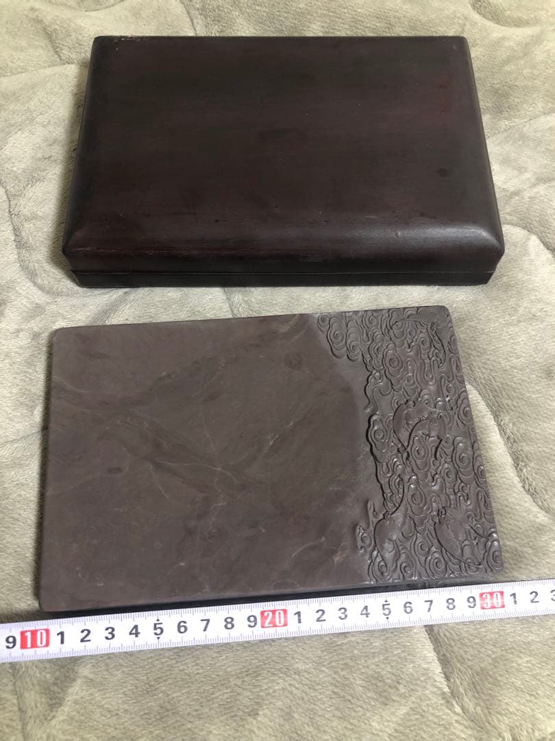 硯 天降鴻福硯 エン脂 金暈書道具硯　すずり 端溪硯 水岩 文房四寶 端渓硯