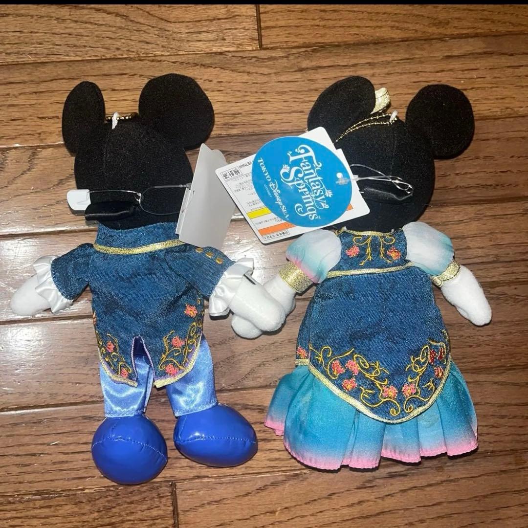 東京ディズニーシー☆ファンタジースプリングス　ミッキー＆ミニー　ぬいぐるみバッジ