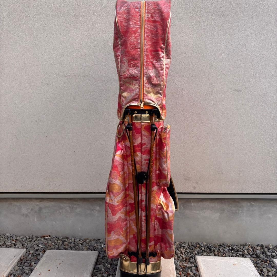 希少MARK&LONA マーク＆ロナ ３点式スタンドスカルカモ キャディバッグ