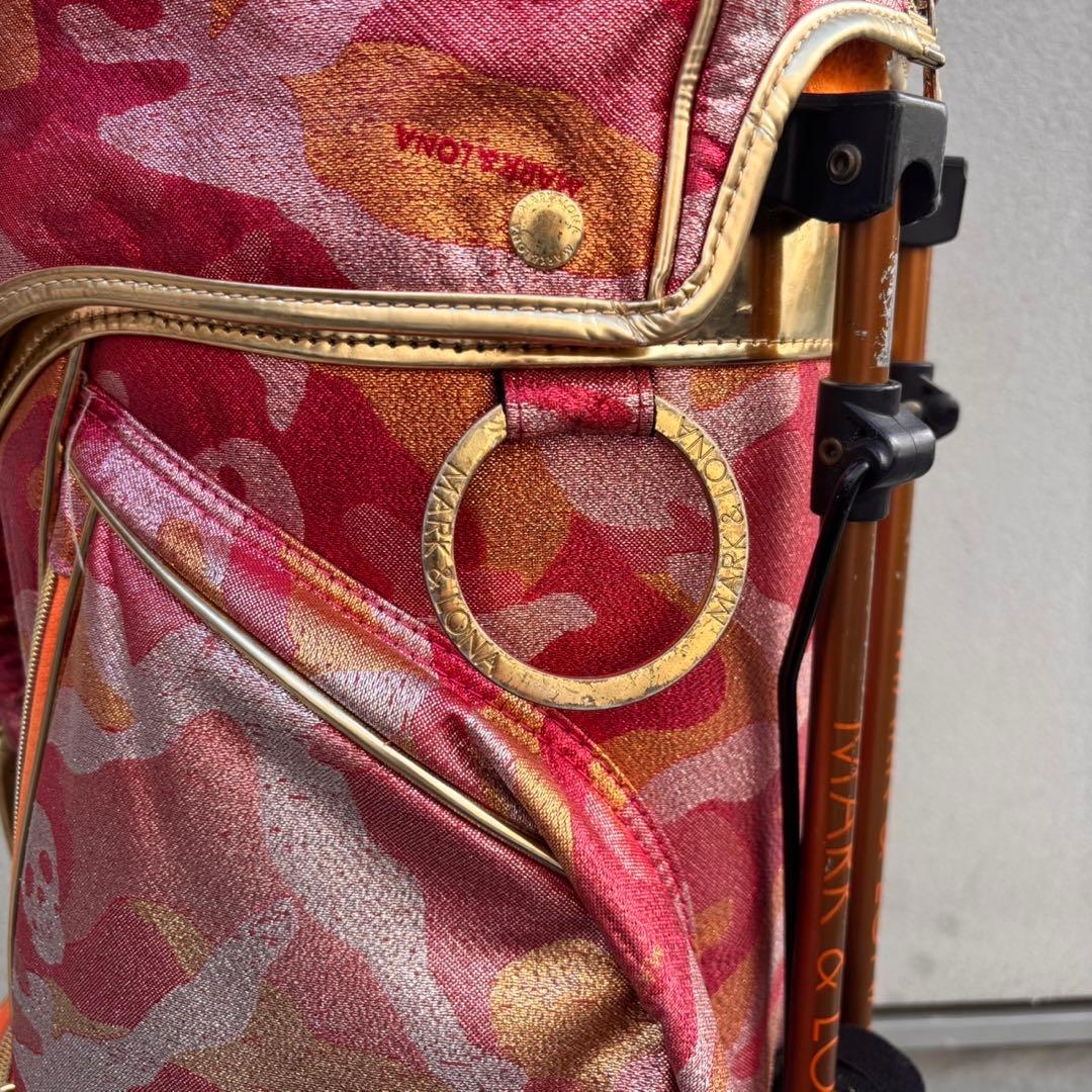 希少MARK&LONA マーク＆ロナ ３点式スタンドスカルカモ キャディバッグ