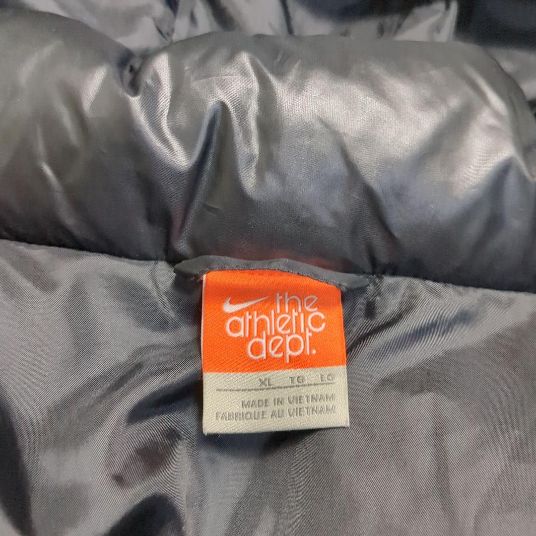 【NIKE✨ダウン✨XL】ベンチコート 肉厚 ブラック 防寒 フード