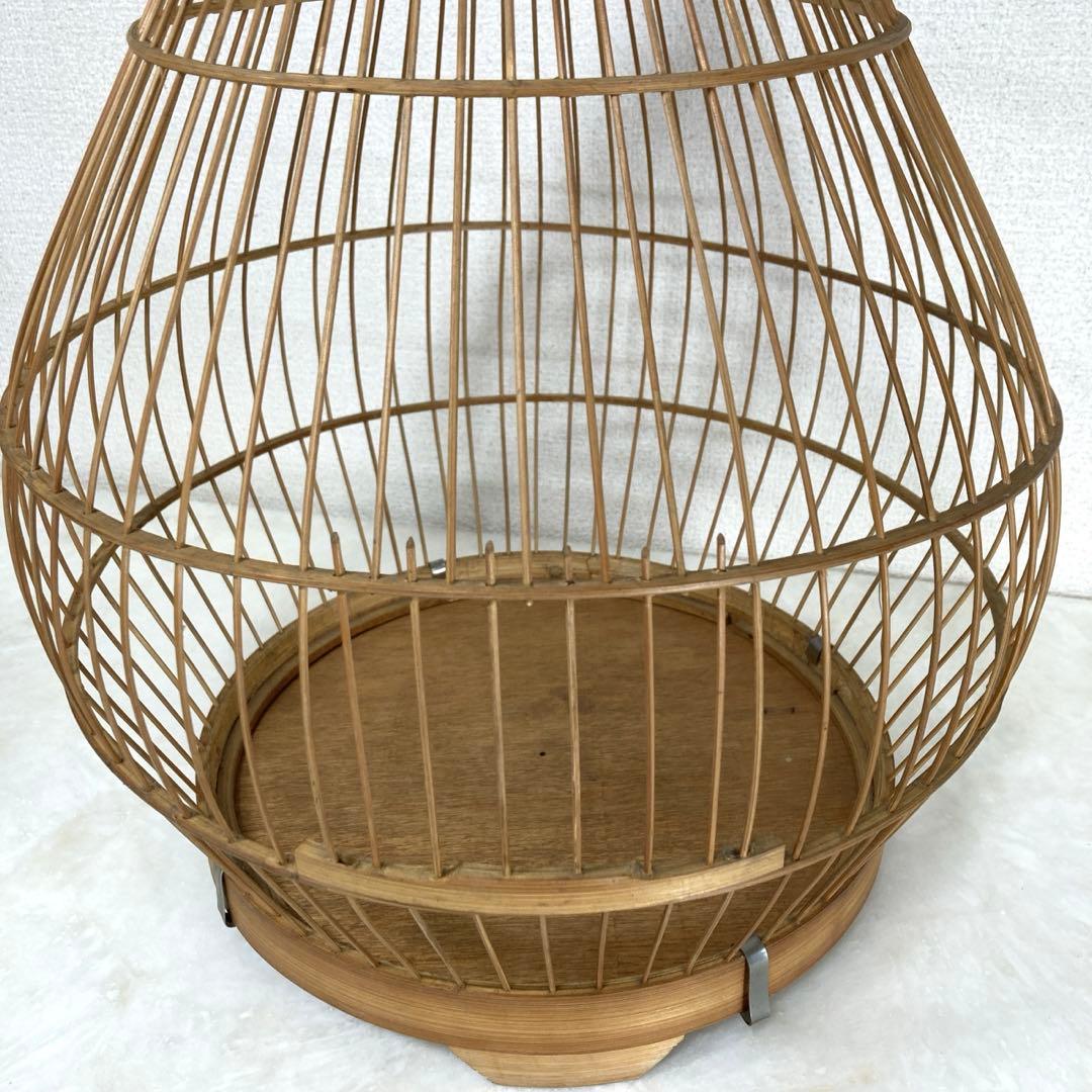 レトロアンティーク　雲雀籠　鳥かご　カゴ　バードゲージ　アジアン　和モダン
