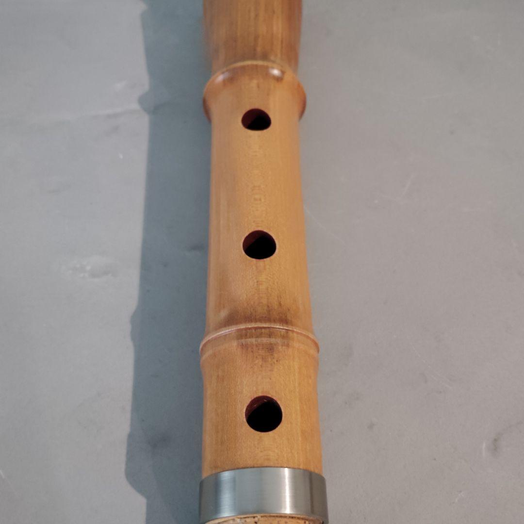 【美品】尺八 完全正律官 一尺八寸官 都山流 胡蝶