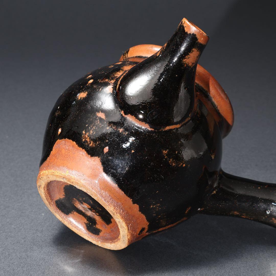 浜田庄司　黒釉急須　人間国宝　民藝　R1615K2