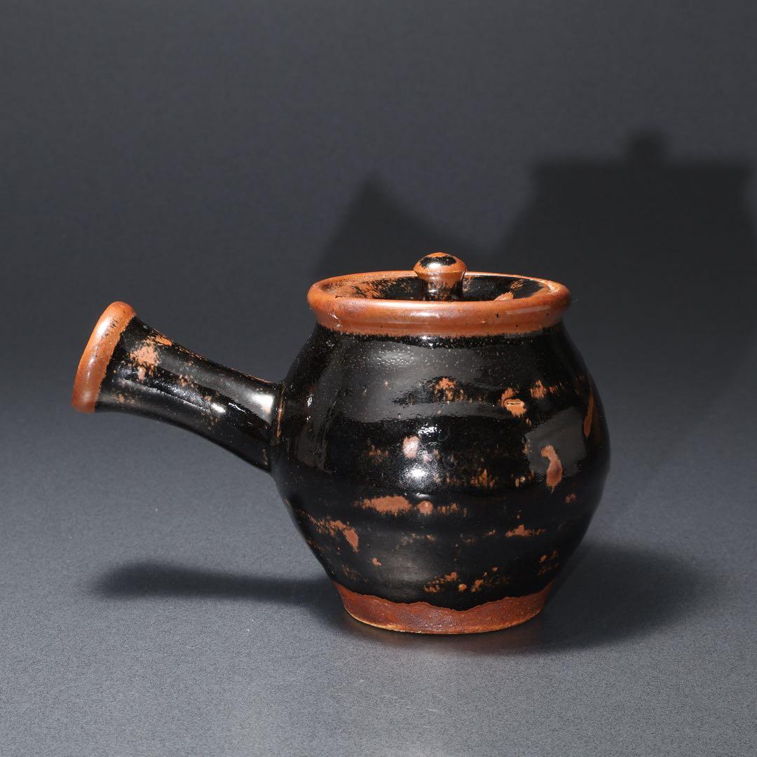 浜田庄司　黒釉急須　人間国宝　民藝　R1615K2