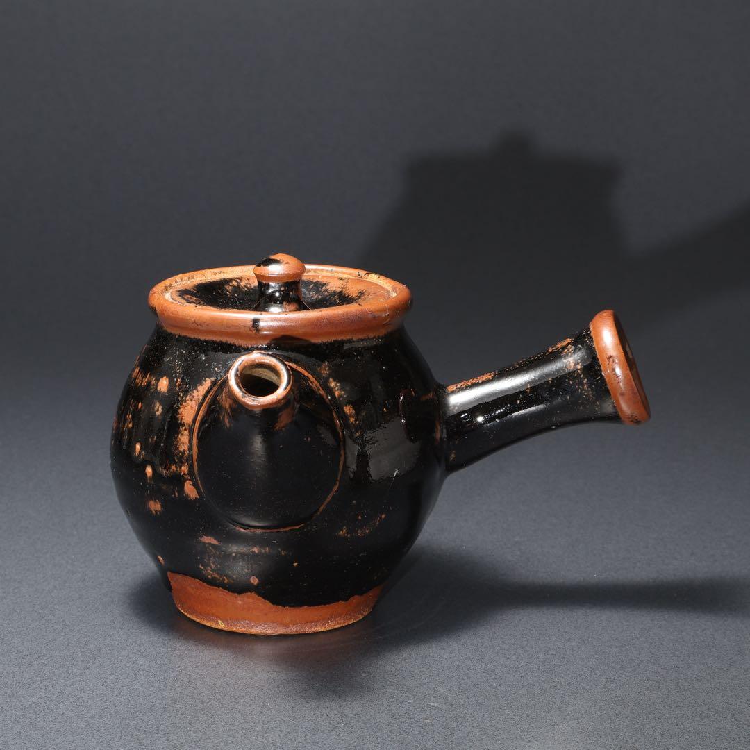 浜田庄司　黒釉急須　人間国宝　民藝　R1615K2