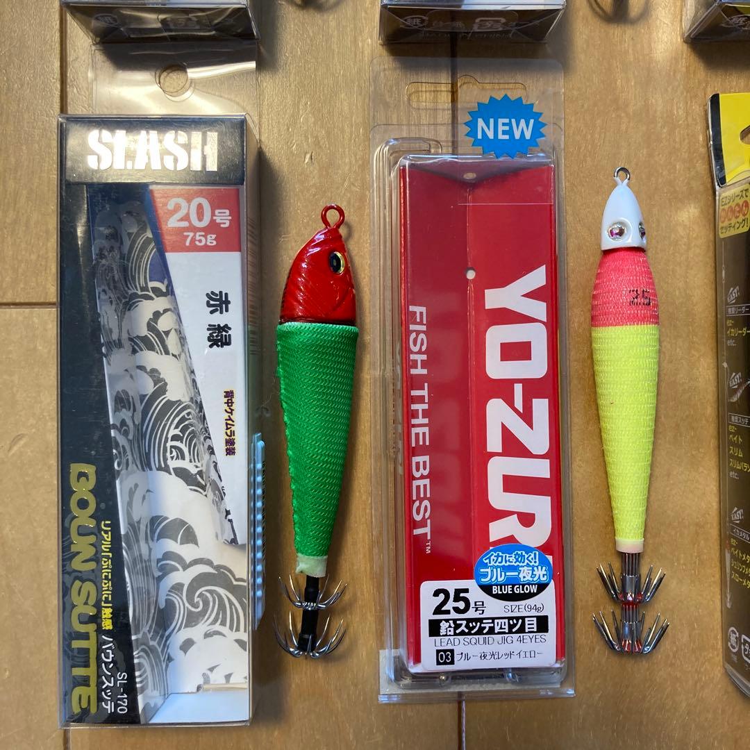 【新品】イカメタル 鉛スッテ 8本10〜30＋リーダー