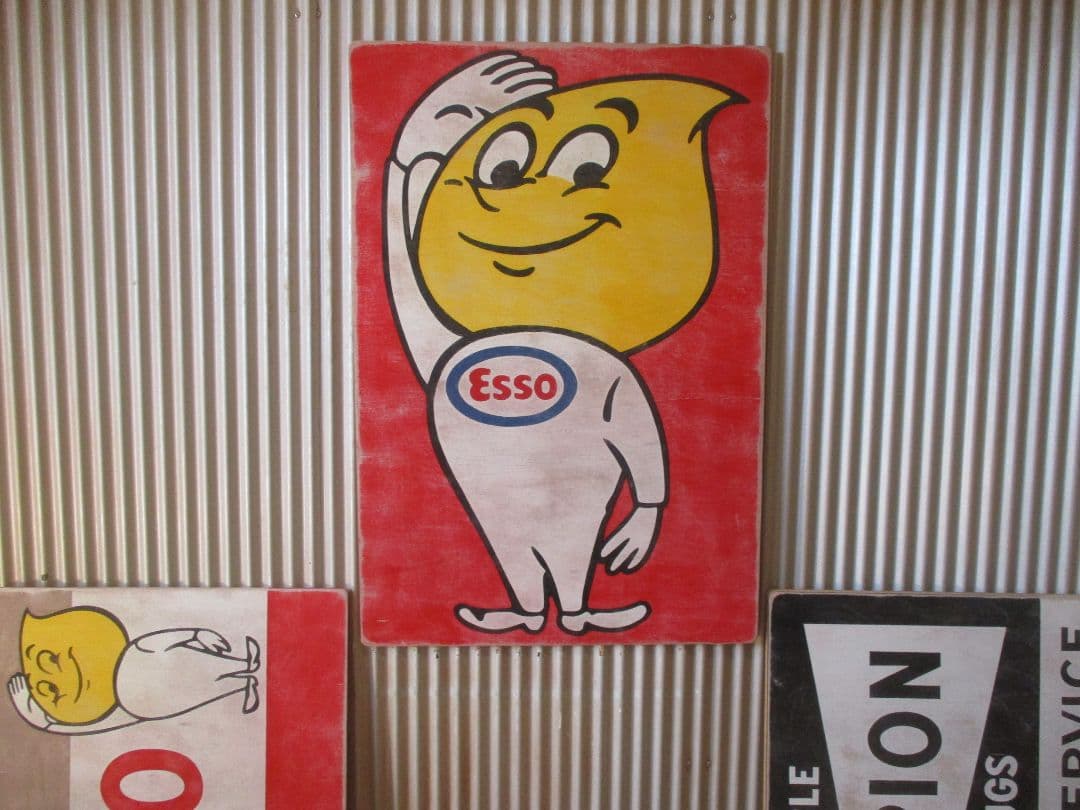 インテリア木製看板ESSOBOY検)アドバタイジングガレージカスタムUSA60S