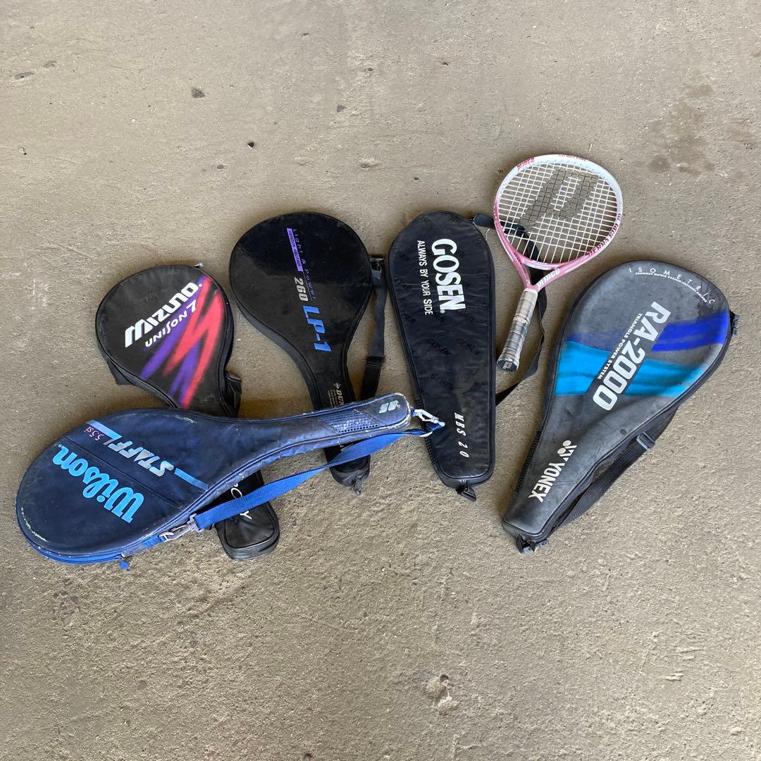 いろんなテニスラケットケースセット8本ジャンク品