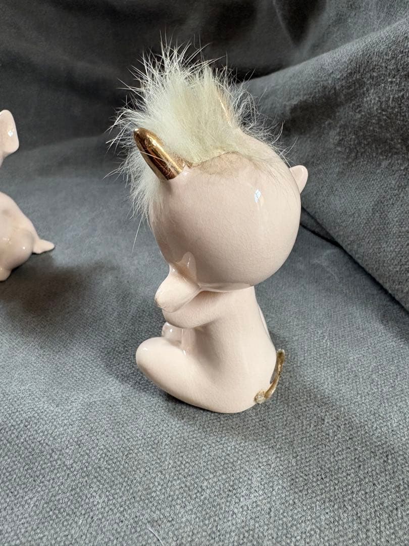 陶器製人形 3体セット　Vintage Rare Charmcraft