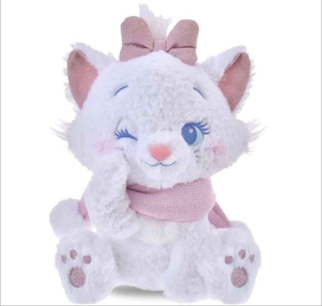 ディズニーストア マリー おしゃれキャット ぬいぐるみ ピンクWinter