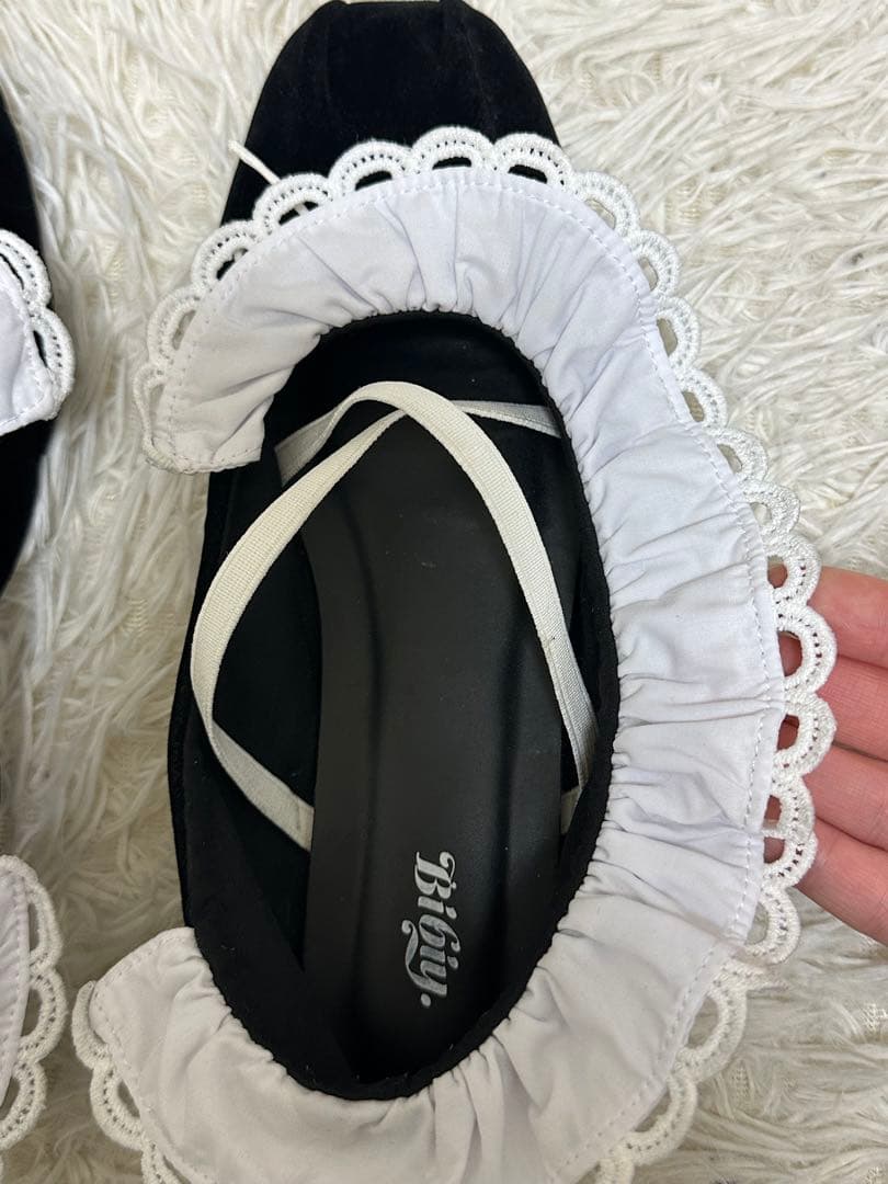 正規品bibiy B. LACE BALLERINAS BLACK