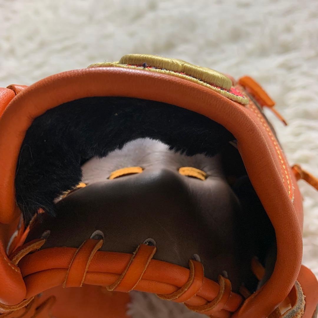 美品■ウィルソン グローブ D-MAX オレンジ　軟式用