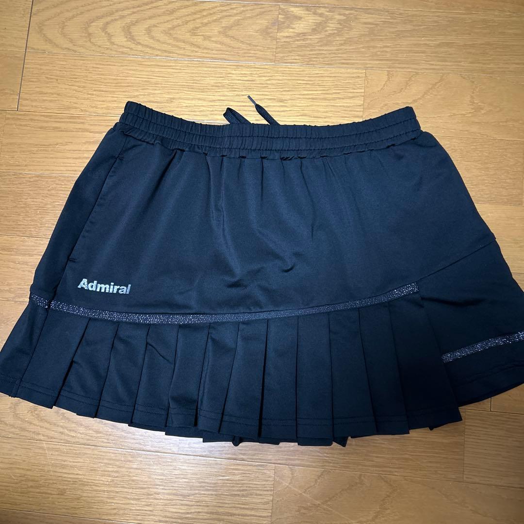 Admiral テニス スカート L ブラック　プリーツスコート