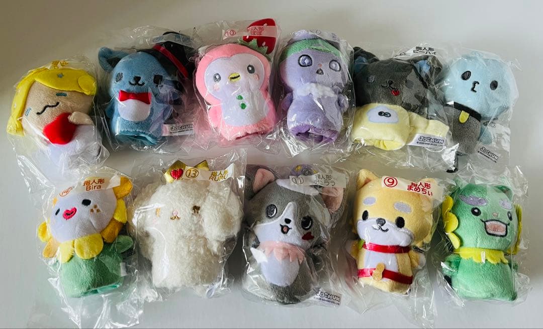 ジェオチャム1番くじ　指人形(11人)他7点セット