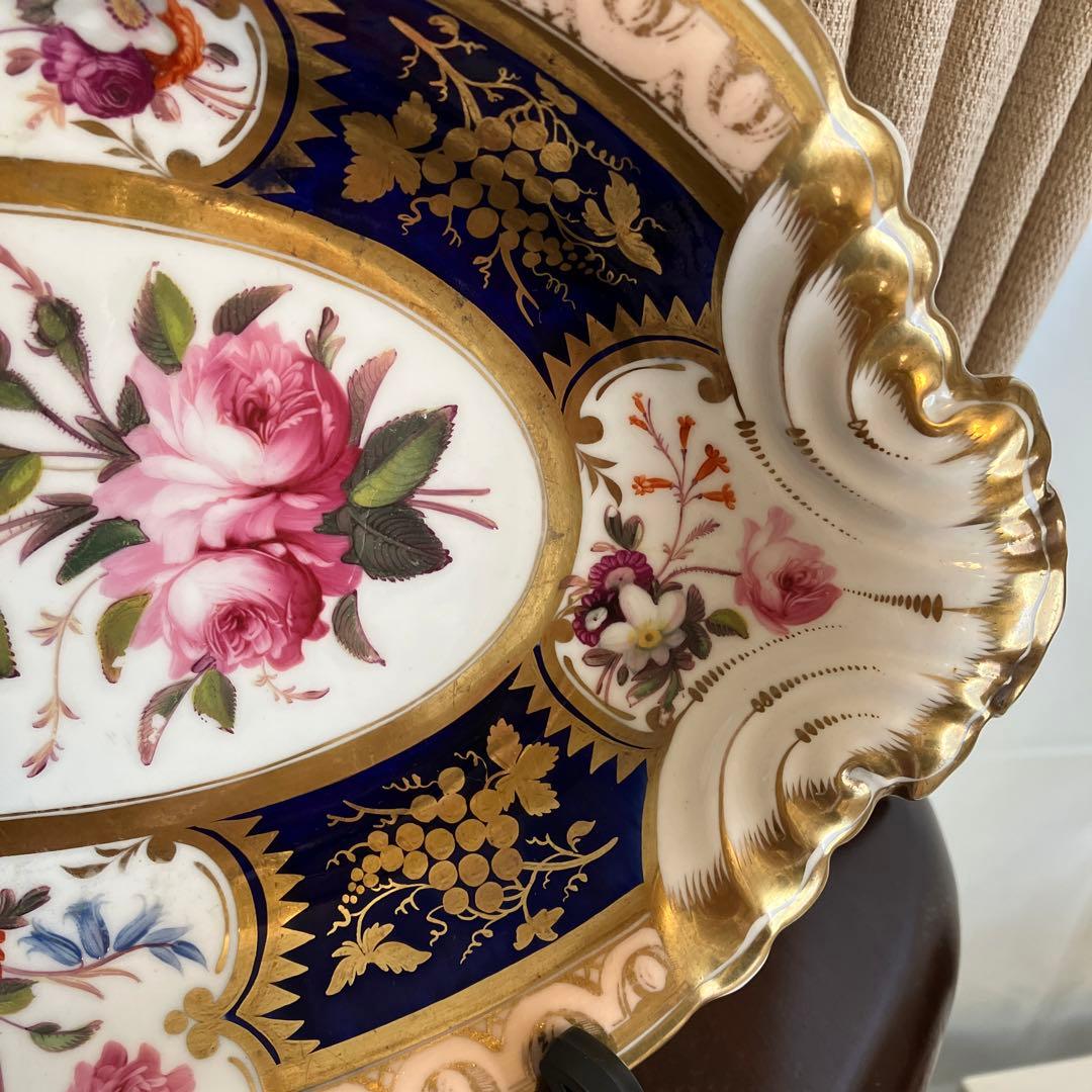 英国アンティーク　Goddenコレクション　リッジウェイ薔薇のサービスプレート