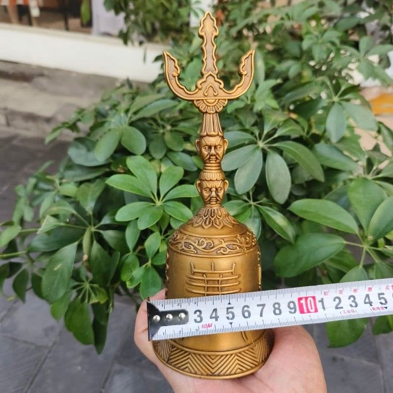 銅製 法器 三清揺鈴 太極八卦鈴 開運 風水 装飾品 工芸品 置物
