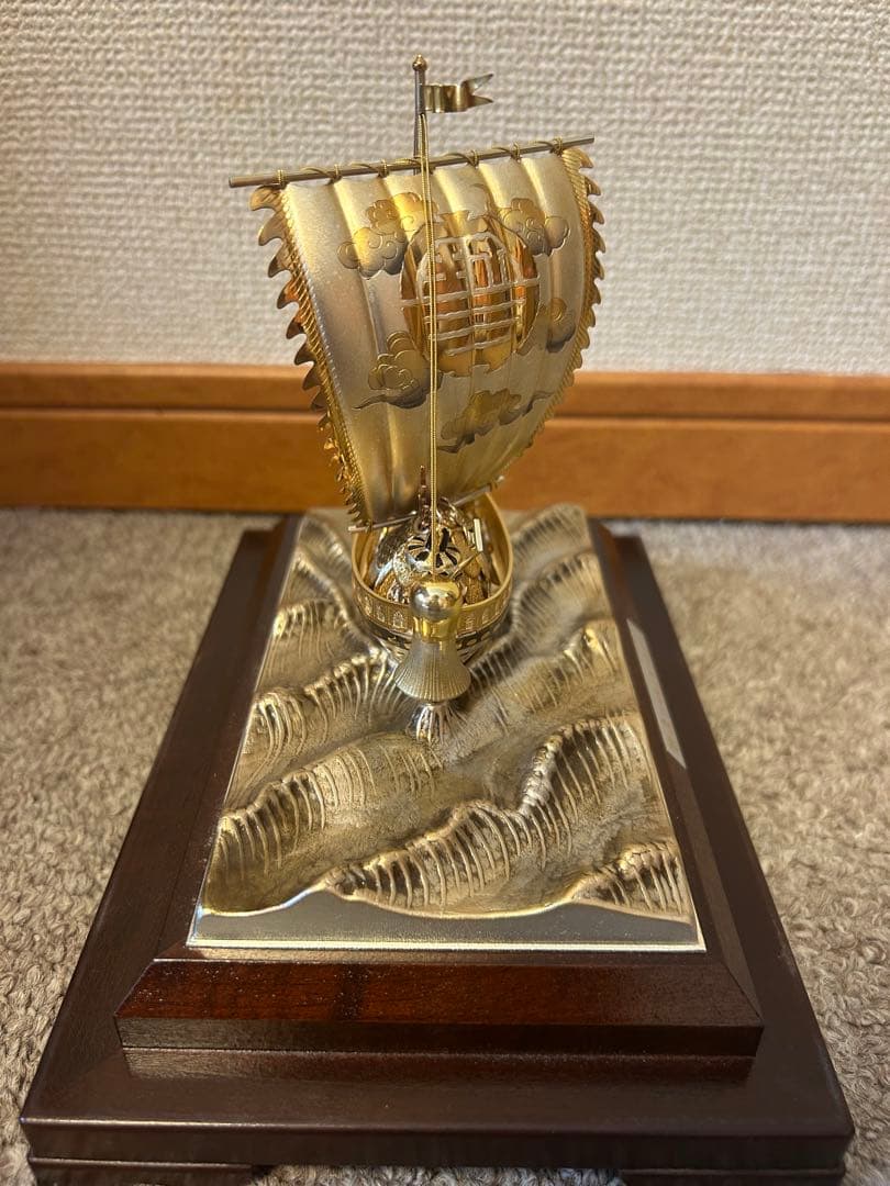 銀製　宝船　武比古作　6号(房)銀船　本体SILVER985