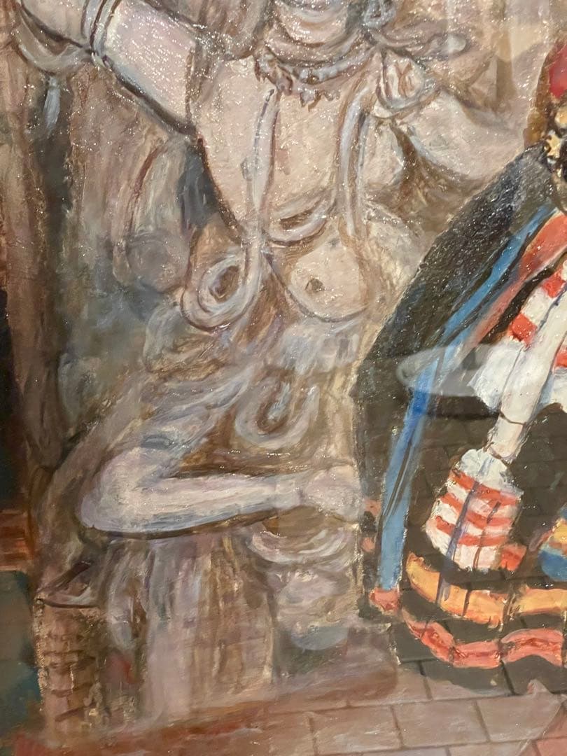 吉野正明　伝統的な舞踏の油彩画