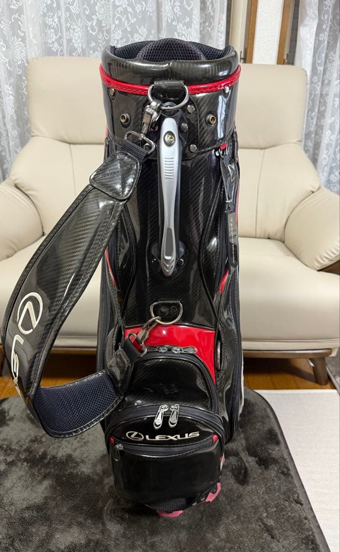 Lexus ゴルフバッグ・キャディバッグ 黒/赤