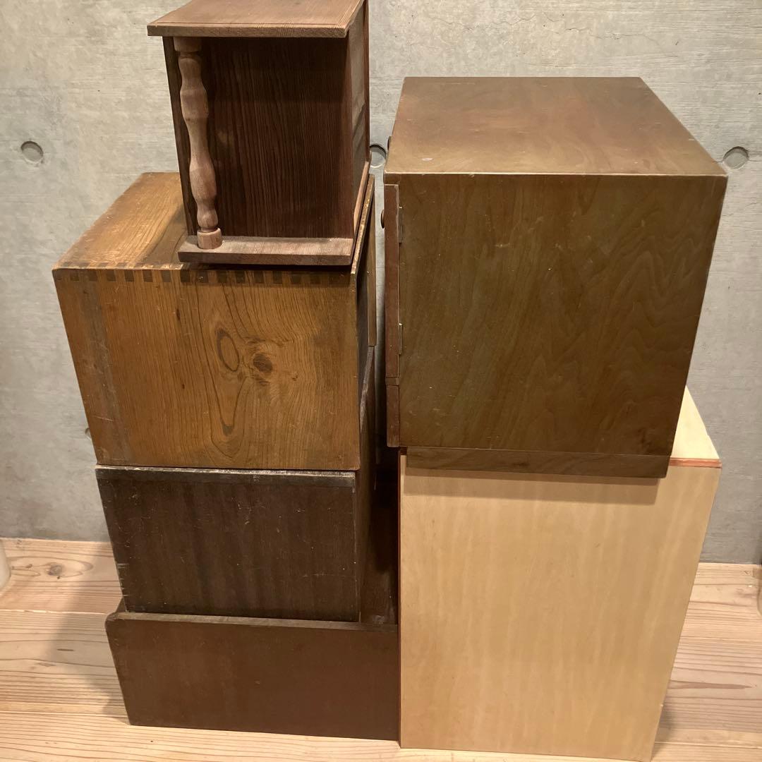 お得！！小棚 引き出し 6点セット 昭和レトロ アンティーク インテリア　店舗