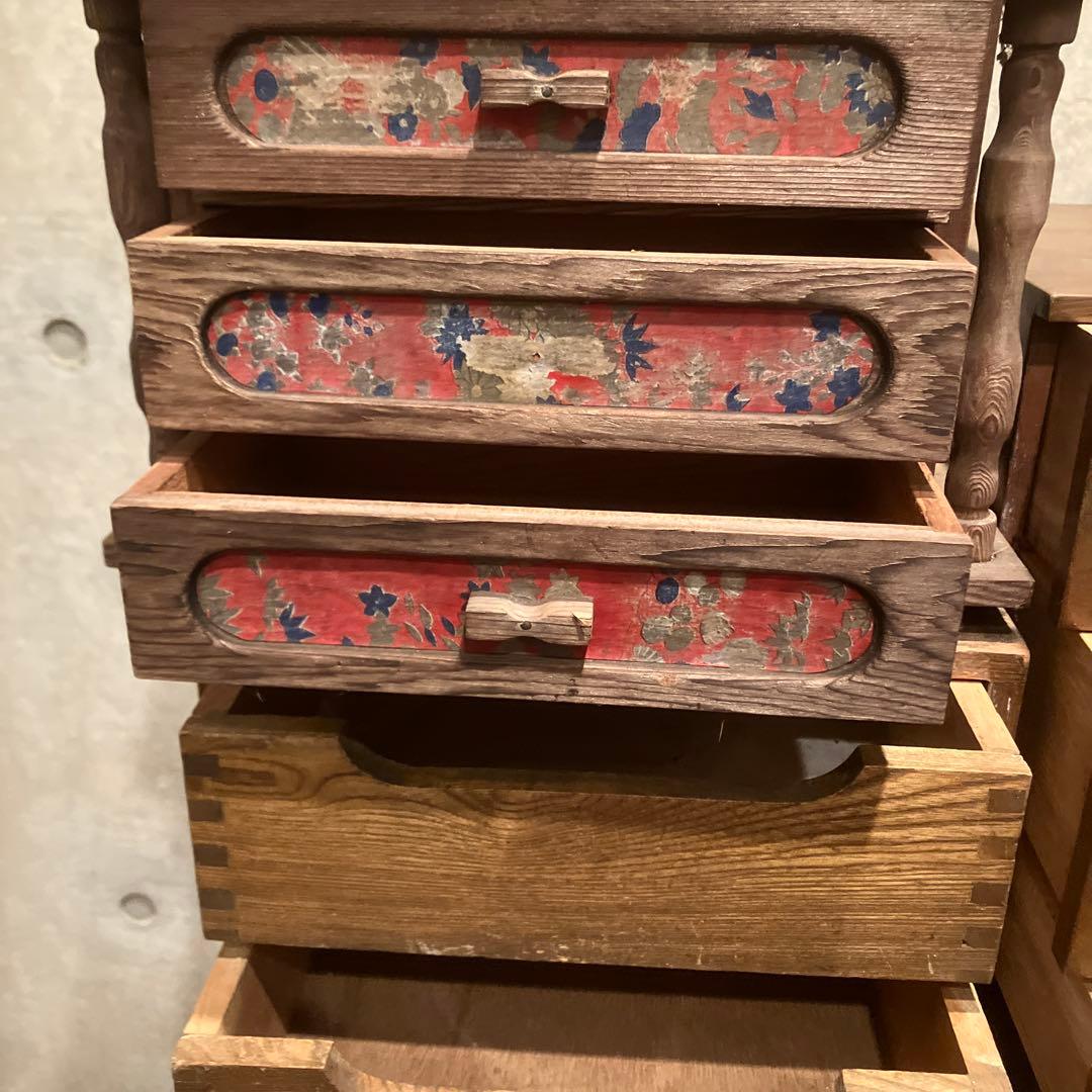 お得！！小棚 引き出し 6点セット 昭和レトロ アンティーク インテリア　店舗