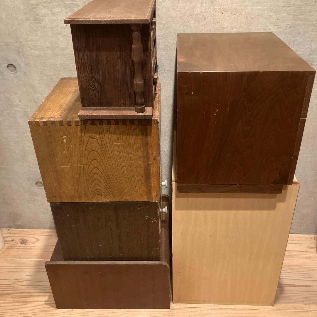 お得！！小棚 引き出し 6点セット 昭和レトロ アンティーク インテリア　店舗