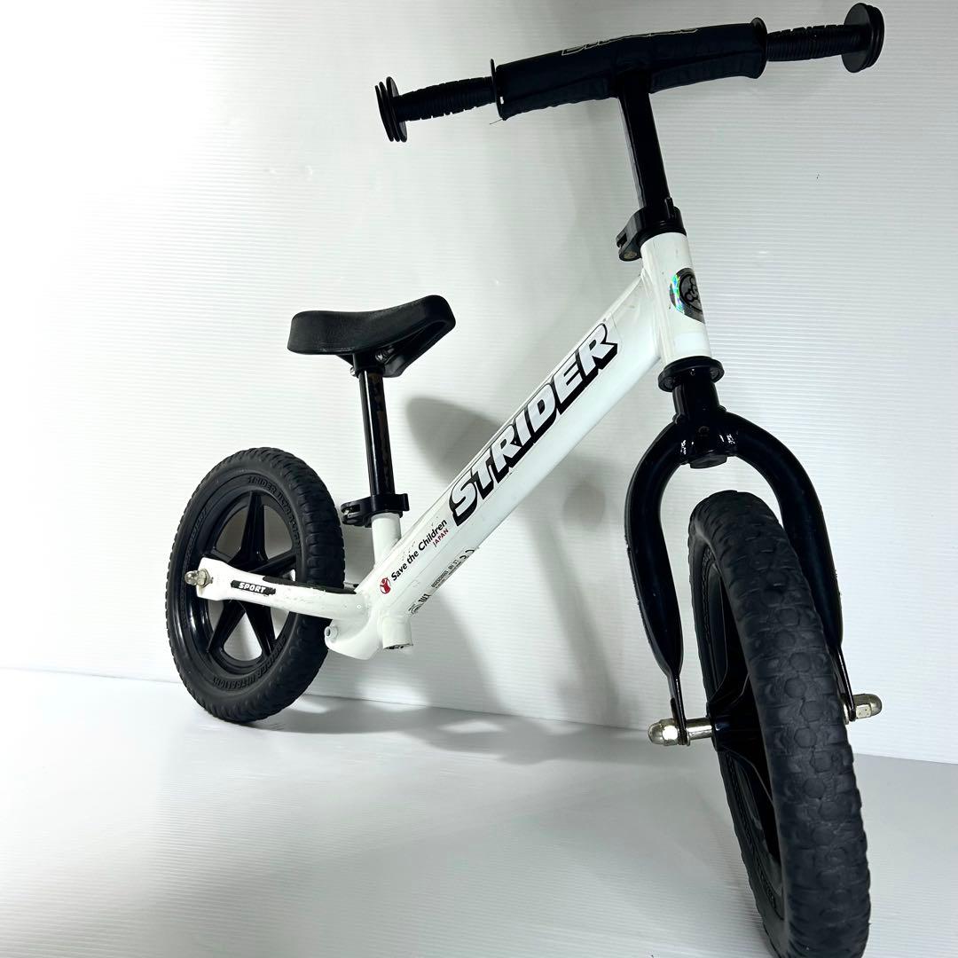 美品☆STRIDER SPORT バランスバイク ペダル無し ホワイト 白