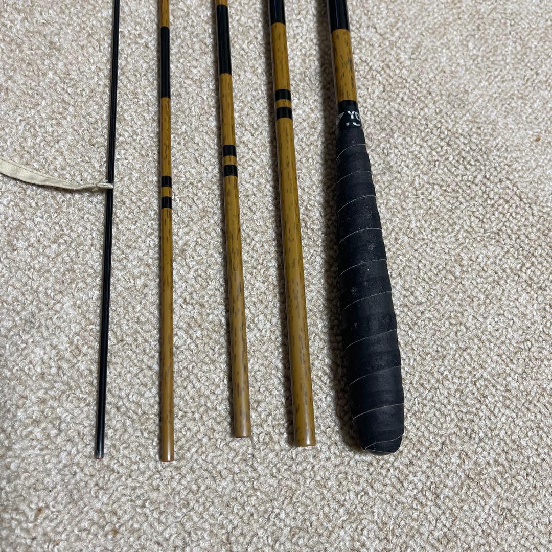 シマノ朱紋峯嵐水 15 ヘラブナ竿 カーボン製