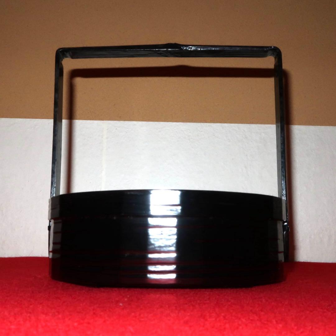 【茶道具】黒手付莨盆　稽古用