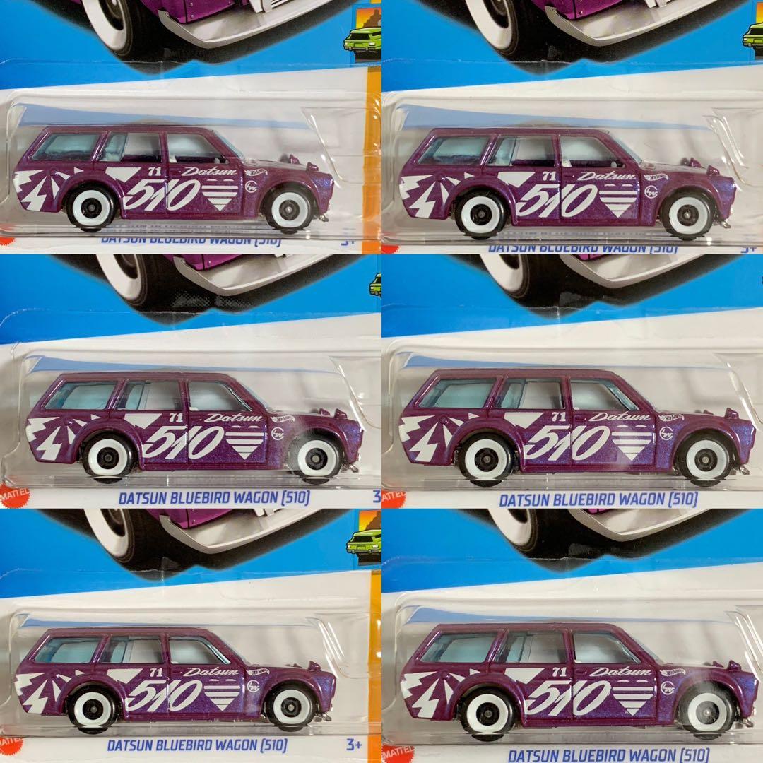 ホットウィール ダットサン 510 ワゴン 日本カード 6台セット