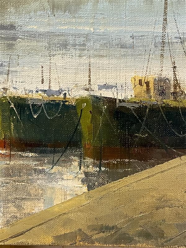 ふ*☆様 「真作」酒井健吉「パリー セーヌ川」風景画　油彩画　額装　サイン有り