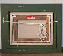 【真作】絵画　油彩4号　緑陰の水路閣　穏やかな光と影を描く風景油彩画　W7