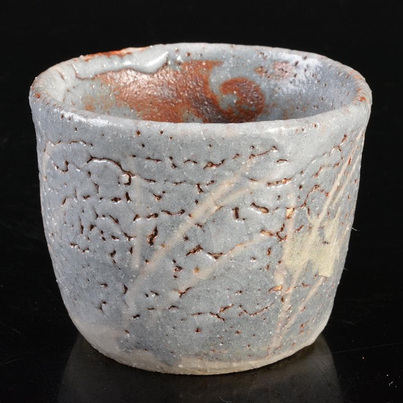 北大路魯山人作　鼠志野　盃　共箱　D　R6670